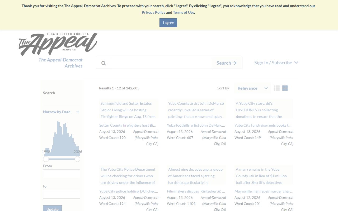 Sutter County crime news and jail bookings archive search